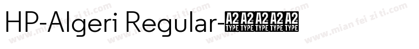 HP-Algeri Regular字体转换